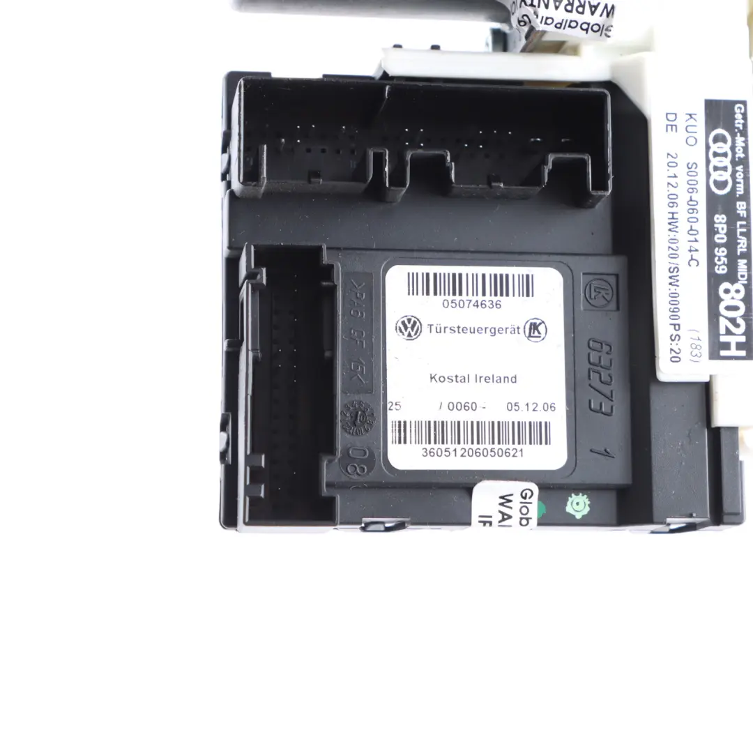 Audi A3 8P Motore Regolatore Alzacristali Portiera Anteriore Sinistra - SKU 8P0959802H - Numero di parte 8P0959802H