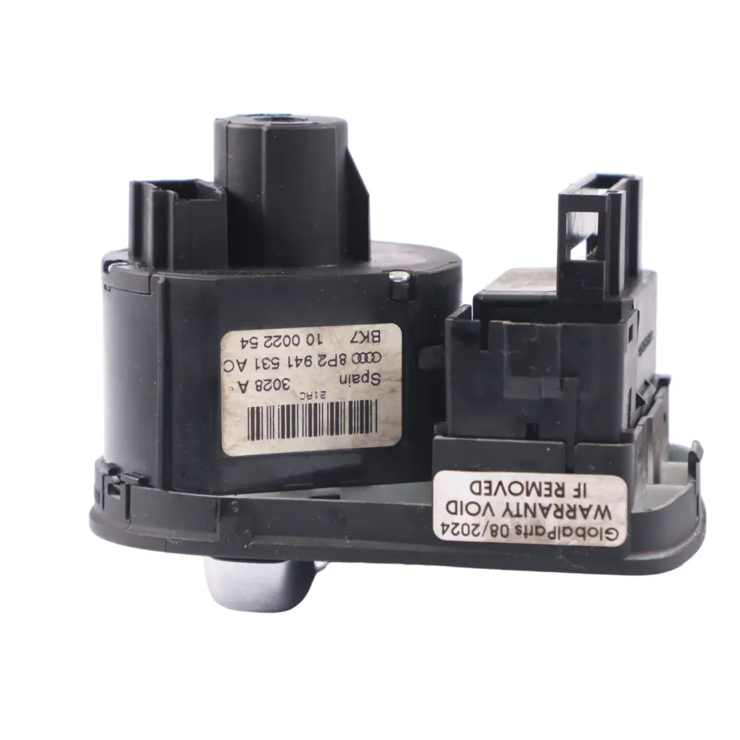 Headlight Switch Unit Light Control Panel to Audi A3 E 104 T with Part number 8P2941531AC Audi A3 E 104 T Headlight Switch Unit Light Control Panel - SKU RHD-8P2941531AC - Part number 8P2941531AC