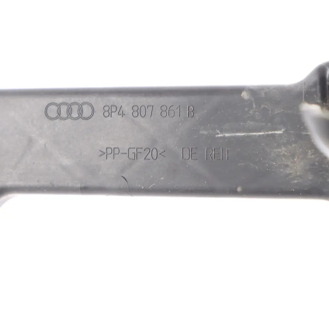 Bumper Strip Mount Bracket Carrier Support to Audi A3 8P Rear with Part number 8P4807861B Audi A3 8P Rear Bumper Strip Mount Bracket Carrier Support - SKU 8P4807861B - Part number 8P4807861B