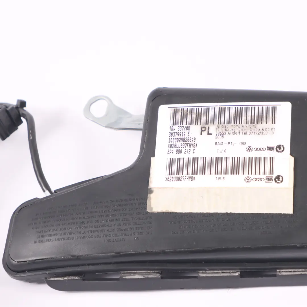 Module Latéral Unité D'air Siège Avant Droit pour Audi A3 8P à propos du numéro de pièce 8P4880242C Audi A3 8P Module Latéral Unité D'air Siège Avant Droit - SKU 8P4880242C - Numéro de pièce 8P4880242C