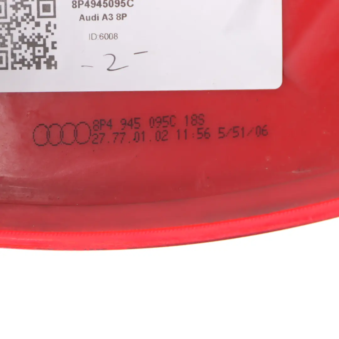 Audi A3 8P Rear Trunk Boot Left N/S Tailgate Lamp Light LED - SKU 8P4945095C - Part number 8P4945095C