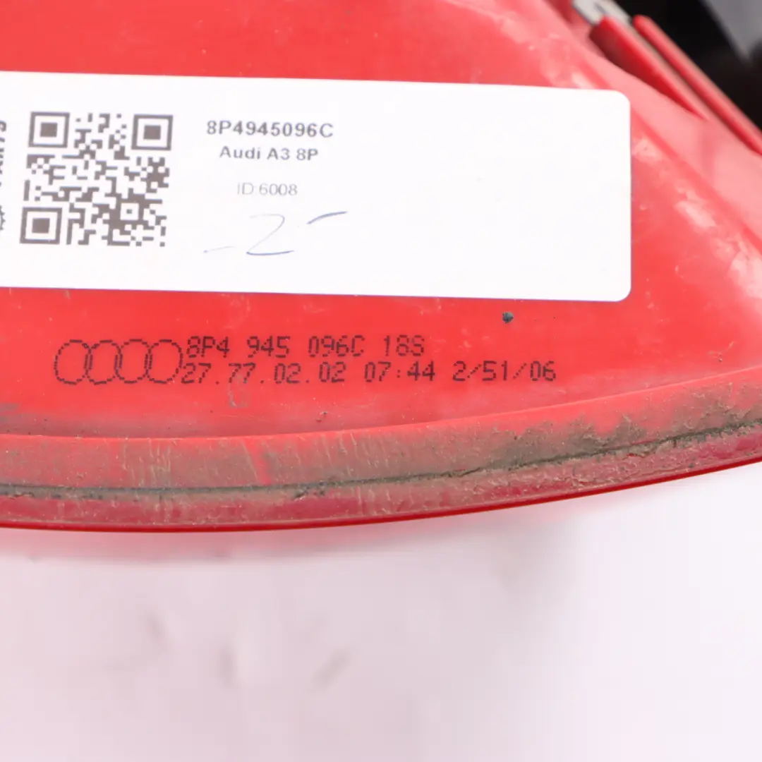 Tail Brake Light Lamp Right O/S Side Indicator to Audi A3 8P Rear with Part number 8P4945096C Audi A3 8P Rear Tail Brake Light Lamp Right O/S Side Indicator - SKU 8P4945096C - Part number 8P4945096C