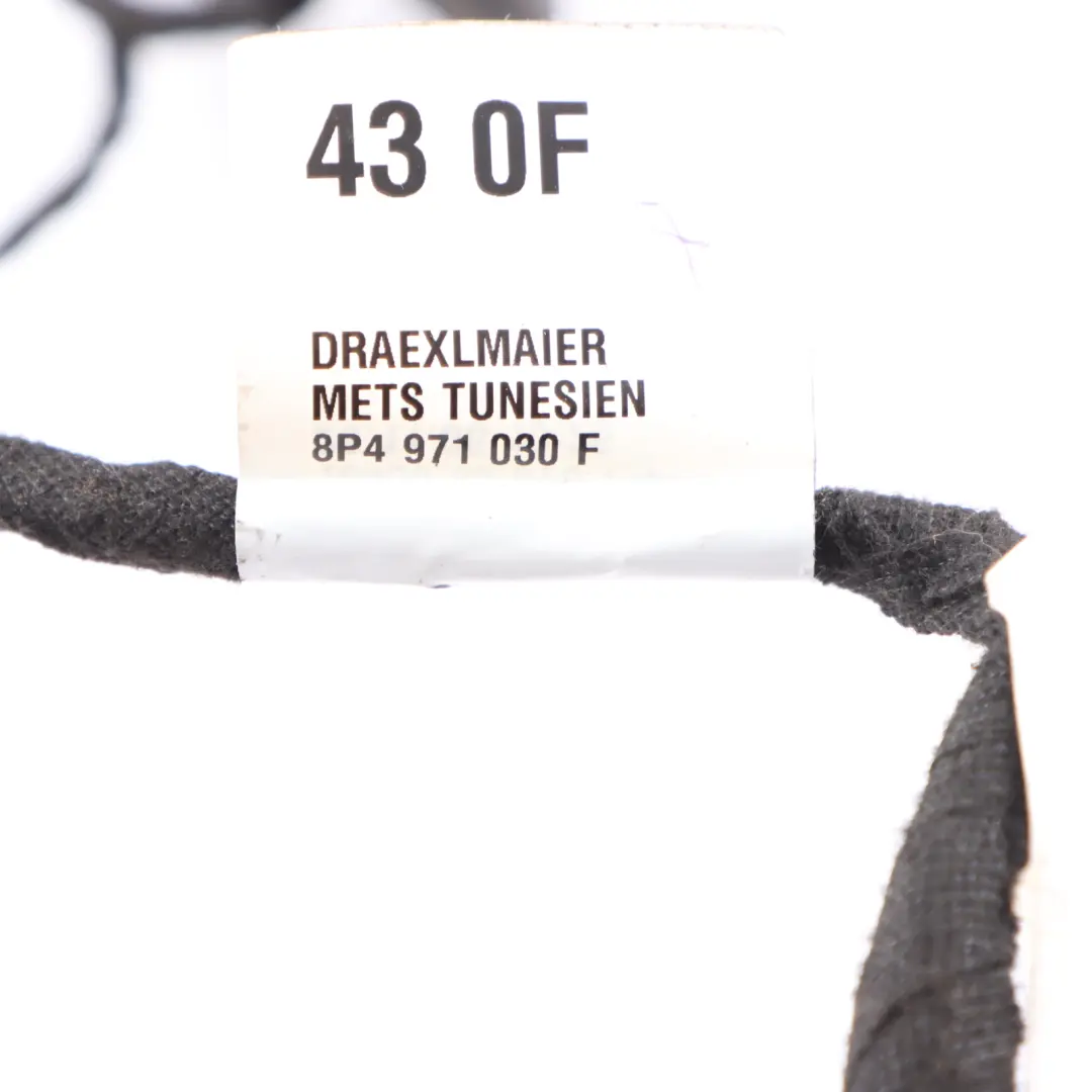 Front Door Wiring Right O/S Harness Loom Cable to Audi A3 8P with Part number 8P4971030F Audi A3 8P Front Door Wiring Right O/S Harness Loom Cable - SKU 8P4971030F - Part number 8P4971030F