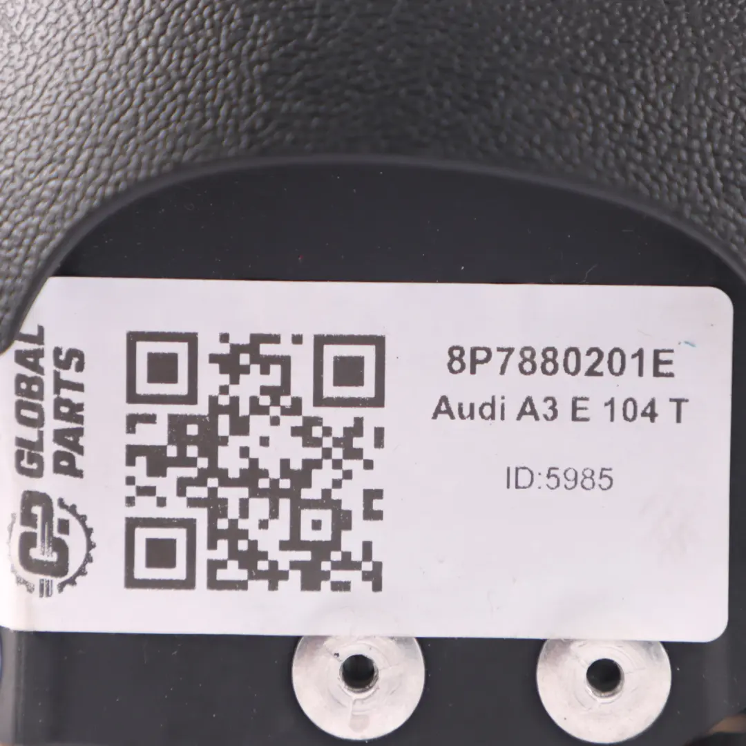 Audi A3 E104 T Steering Wheel Air Module Driver Side Unit Black - SKU 8P7880201E - Part number 8P7880201E
