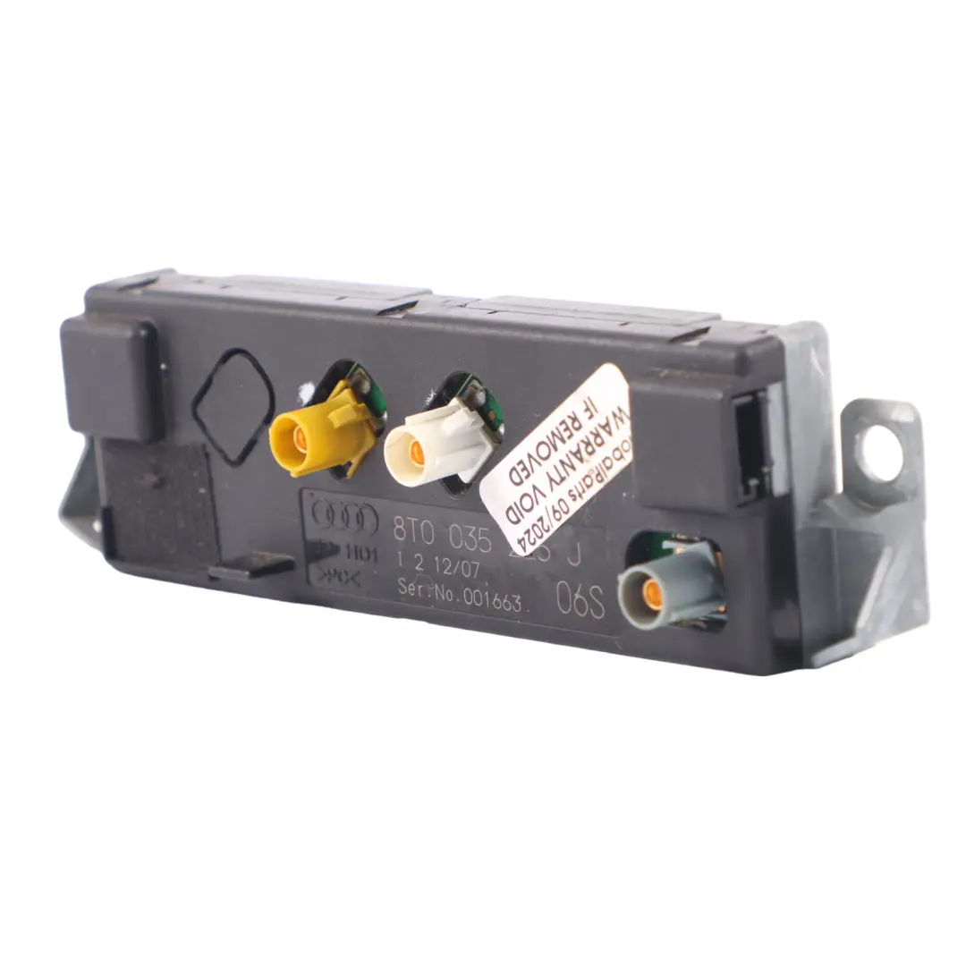 Antena Amplificador Módulo Unidad Control para Audi A5 8T con número de pieza 8T0035225J Audi A5 8T Antena Amplificador Módulo Unidad Control - SKU 8T0035225J - Número de pieza 8T0035225J