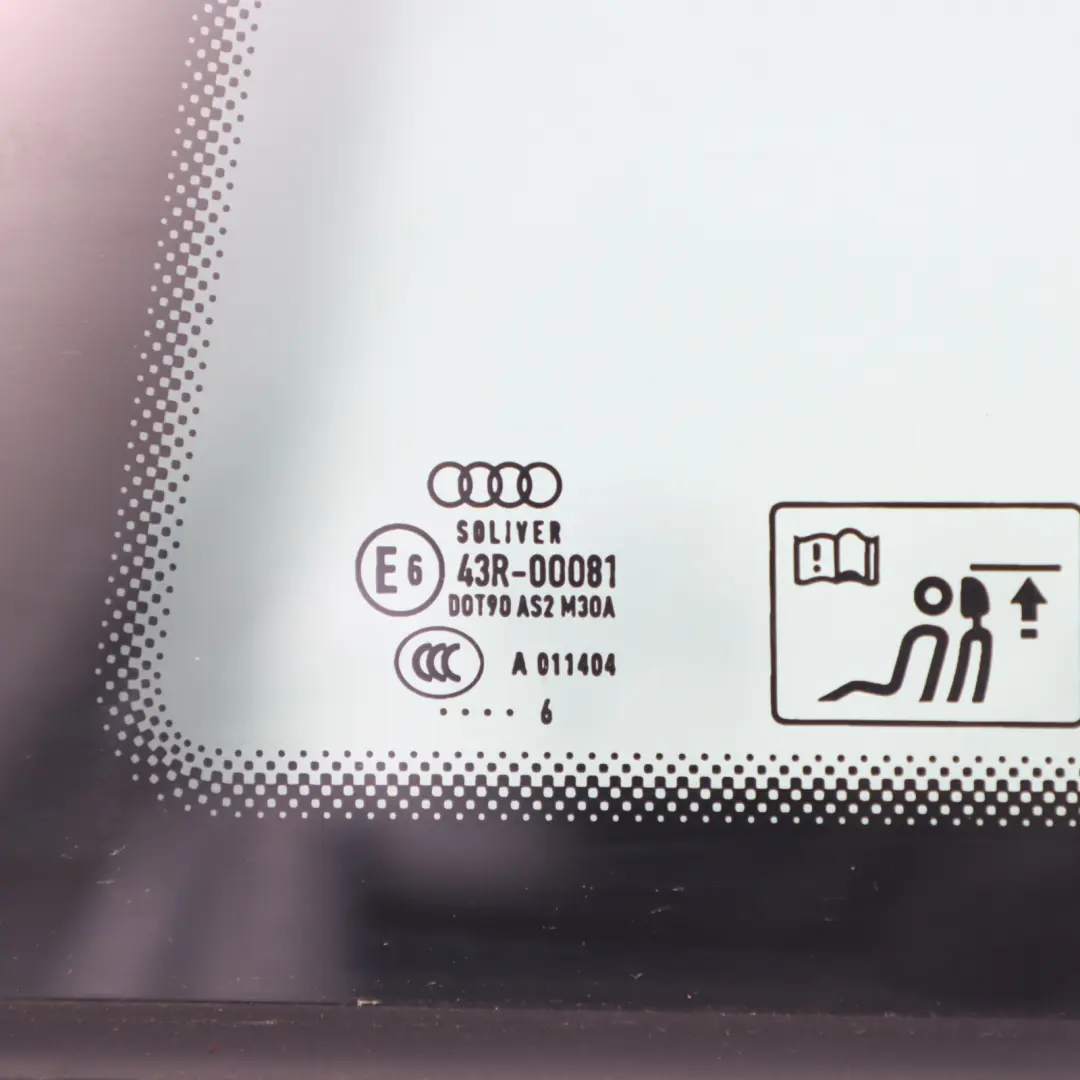 Audi A5 8T Coupe Side Quarter Window Glass Rear Left N/S AS2 - SKU 8T0845299G - Part number 8T0845299G