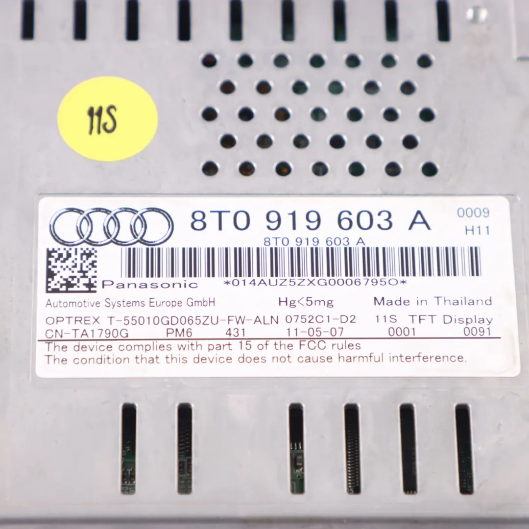 Audi A4 B8 AV10NEO Display Screen Radio Multimedia Navigation Sat - SKU 8T0919603A - Part number 8T0919603A