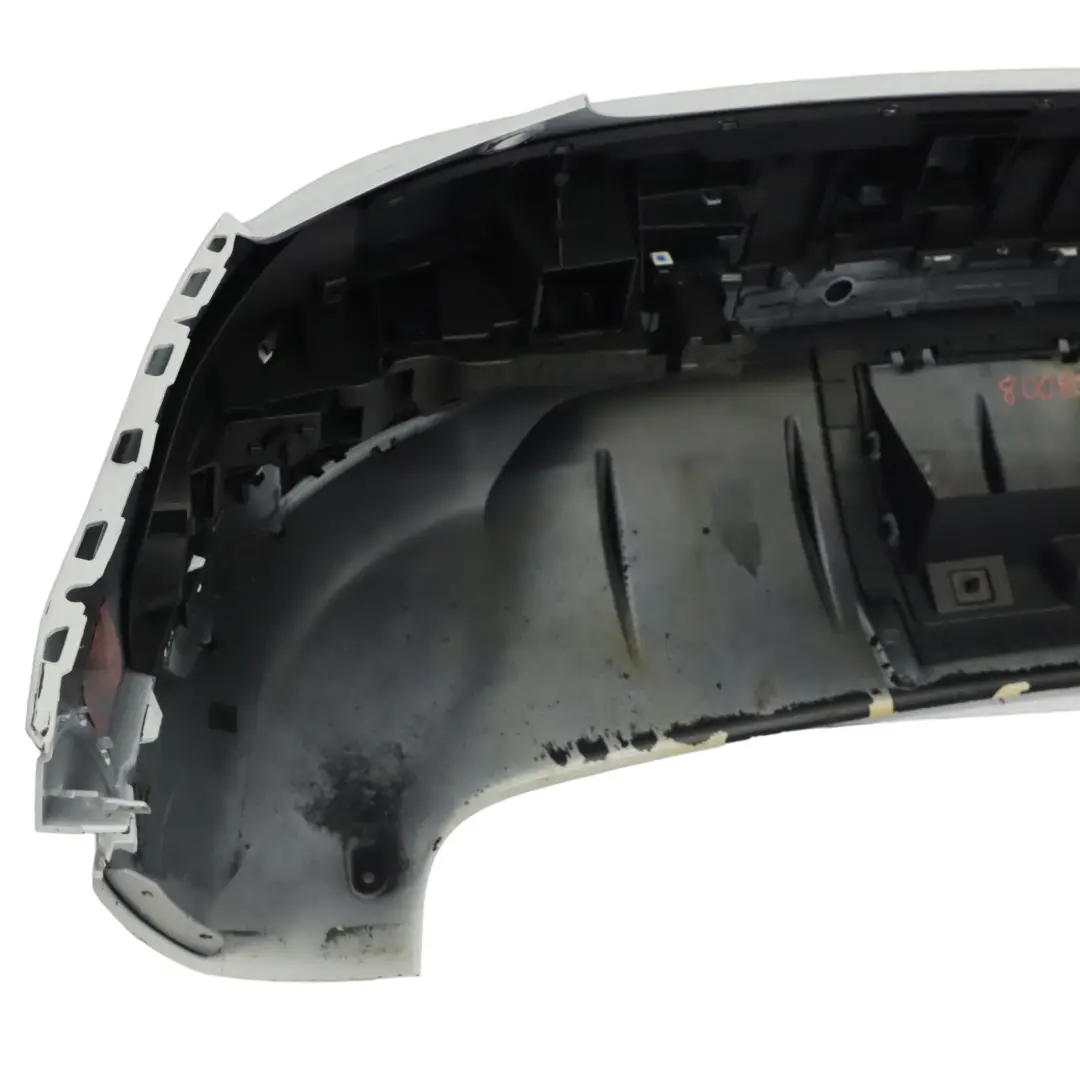 Bumper Trim Panel Covering Glacier White Pearl - S9R to Audi Q3 8U Rear with Part number 8U0807067E Audi Q3 8U Rear Bumper Trim Panel Covering Glacier White Pearl - S9R - SKU 8U0807067E-MGW - Part number 8U0807067E