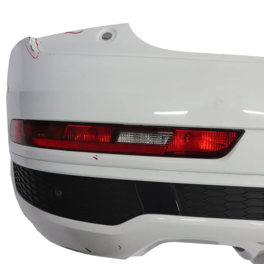 Bumper Trim Panel Covering Glacier White Pearl - S9R to Audi Q3 8U Rear with Part number 8U0807067E Audi Q3 8U Rear Bumper Trim Panel Covering Glacier White Pearl - S9R - SKU 8U0807067E-MGW - Part number 8U0807067E
