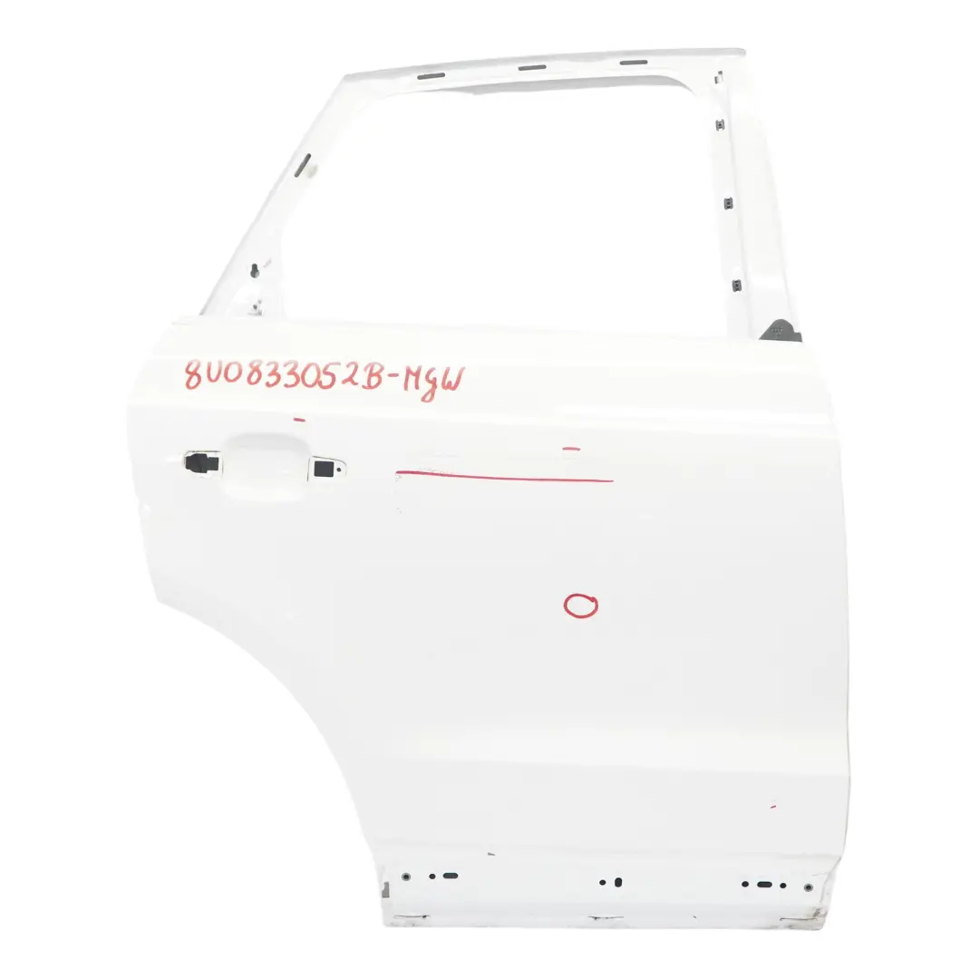 Audi Q3 8U Door Rear Right O/S Glacier White Pearl Metallic - S9R - SKU 8U0833052B-MGW - Part number 8U0833052B