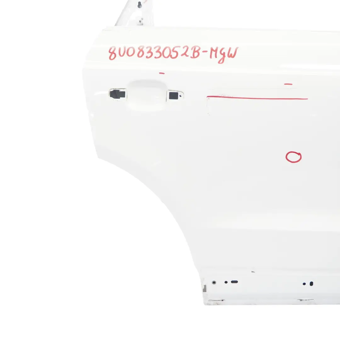 Audi Q3 8U Door Rear Right O/S Glacier White Pearl Metallic - S9R - SKU 8U0833052B-MGW - Part number 8U0833052B