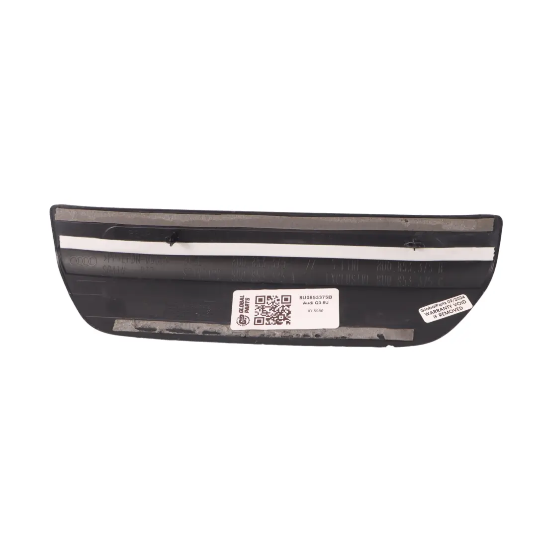 Türschweller Einstiegsblende Zierleiste Hinte Links für Audi Q3 8U S Line mit Teilenummer 8U0853375B Audi Q3 8U S Line Türschweller Einstiegsblende Zierleiste Hinte Links - SKU 8U0853375B - Teilenummer 8U0853375B