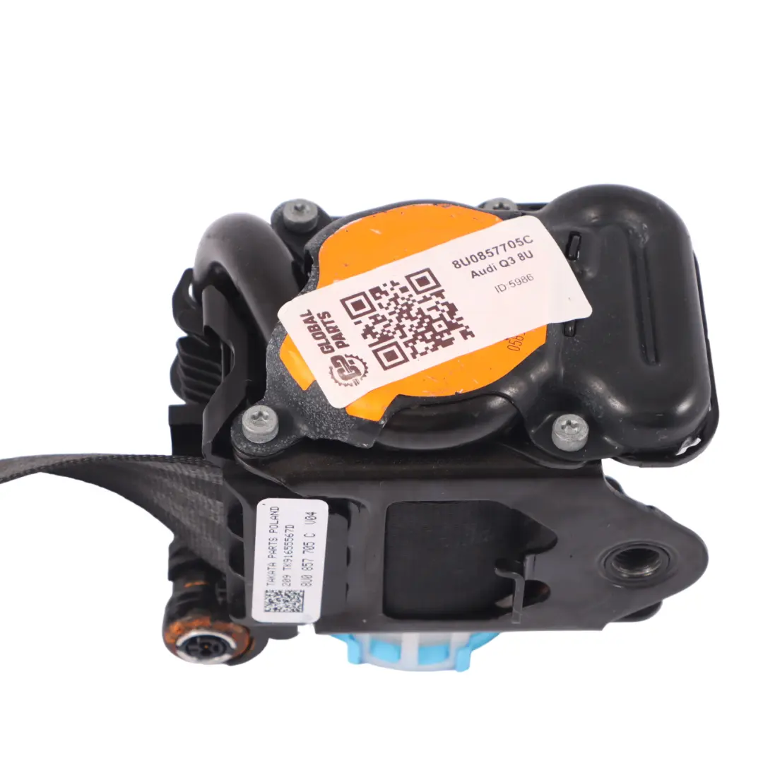 Audi Q3 8U Front Upper Seat Belt Left N/S Pretensioner - SKU 8U0857705C - Part number 8U0857705C