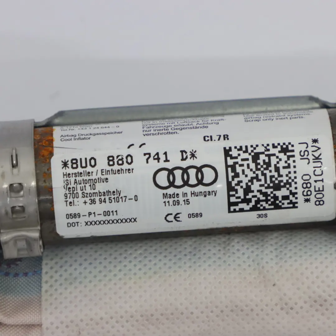 Audi Q3 8U Roof Curtain Air Module Control Unit Left N/S - SKU 8U0880741D - Part number 8U0880741D