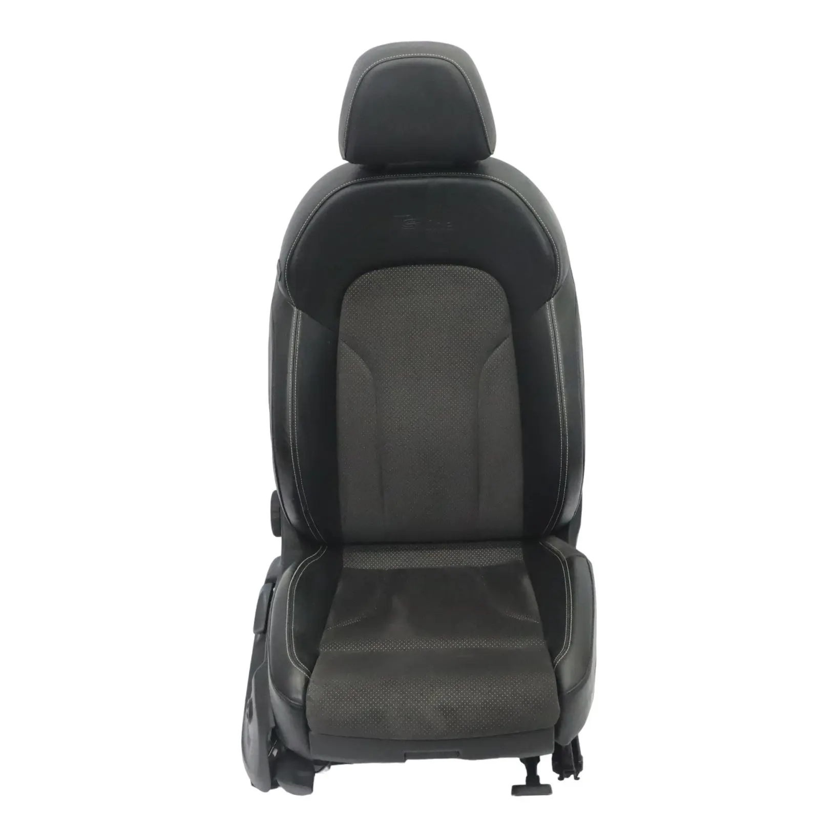 Audi Q3 8U sedile Sportivo Anteriore Destro S-Line Mezza Pelle Nero Argento