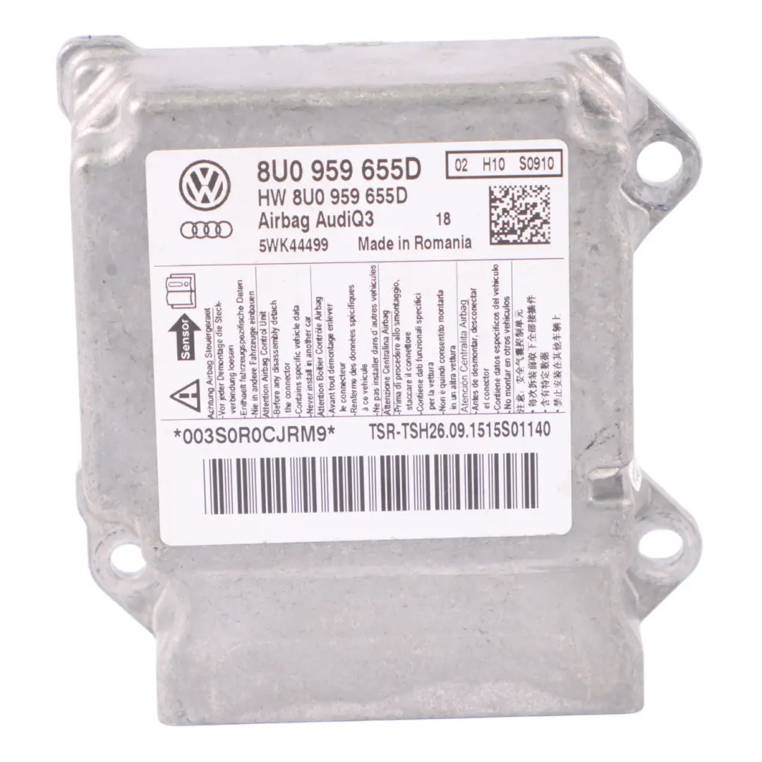 Módulo de Aire ECU Sensor Unidad de Control para Audi Q3 8U con número de pieza 8U0959655D Audi Q3 8U Módulo de Aire ECU Sensor Unidad de Control - SKU 8U0959655D - Número de pieza 8U0959655D