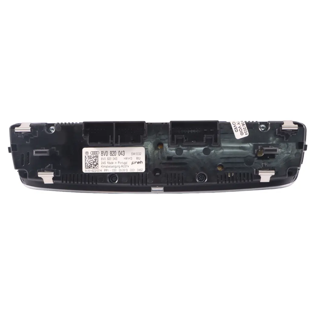 Audi A3 8V Air Conditioning Panel A/C Heater Blower Climate Control Q - SKU 8V0820043 - Part number 8V0820043