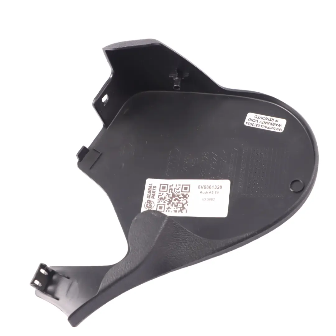 Front Seat Cover Panel Trim Inside Right O/S Black to Audi A3 V8 with Part number 8V0881328 Audi A3 V8 Front Seat Cover Panel Trim Inside Right O/S Black - SKU 8V0881328 - Part number 8V0881328