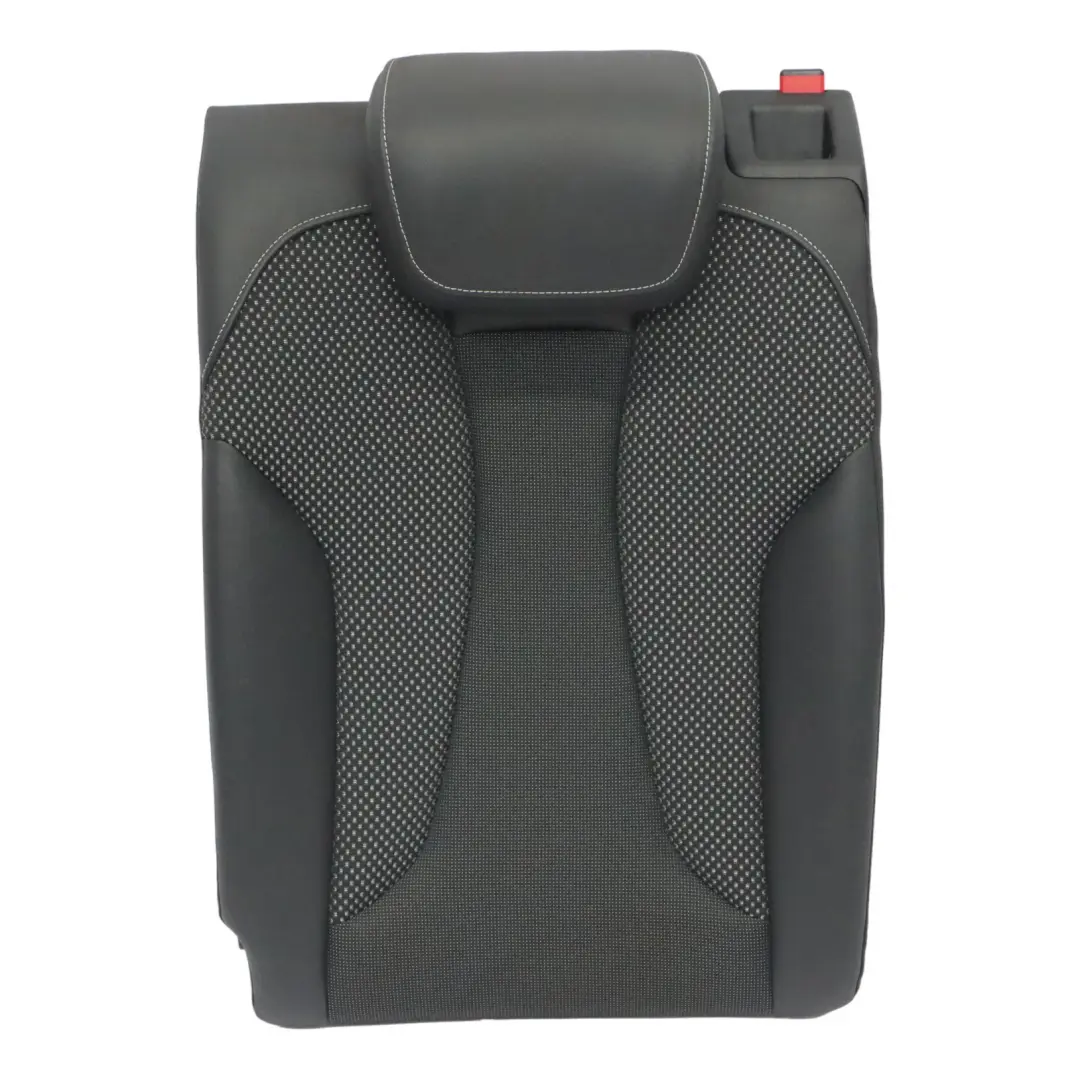 Backrest Cover Rear Left N/S Leather Fabric Soul Black Silver to Audi A3 8V Seat with Part number 8V0885805H Audi A3 8V Seat Backrest Cover Rear Left N/S Leather Fabric Soul Black Silver - SKU 8V0885805H - Part number 8V0885805H