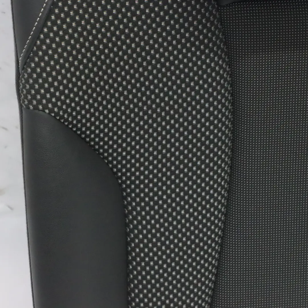 Backrest Cover Rear Left N/S Leather Fabric Soul Black Silver to Audi A3 8V Seat with Part number 8V0885805H Audi A3 8V Seat Backrest Cover Rear Left N/S Leather Fabric Soul Black Silver - SKU 8V0885805H - Part number 8V0885805H