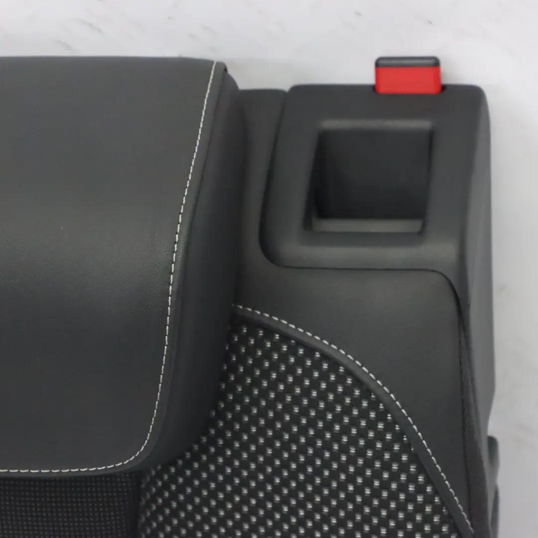 Audi A3 8V Seat Backrest Cover Rear Left N/S Leather Fabric Soul Black Silver - SKU 8V0885805H - Part number 8V0885805H