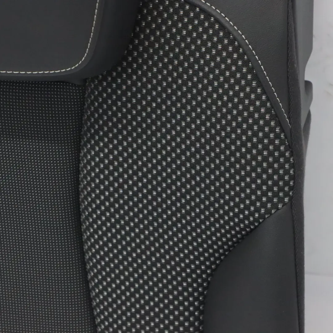 Audi A3 8V Seat Backrest Cover Rear Left N/S Leather Fabric Soul Black Silver - SKU 8V0885805H - Part number 8V0885805H