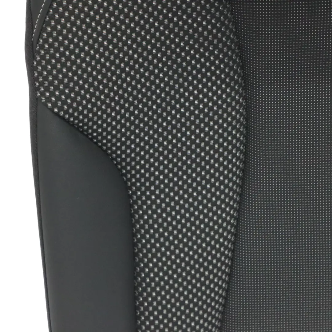 Audi A3 8V Seat Backrest Cover Rear Right O/S Leather Fabric Soul Black Silver - SKU 8V0885806H - Part number 8V0885806H