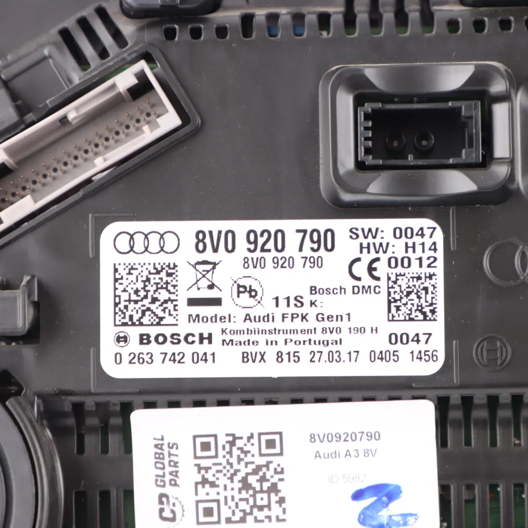 Audi A3 8V Petrol Virtual Instrument Cluster Speedo Clocks Automatic - SKU 8V0920790 - Part number 8V0920790