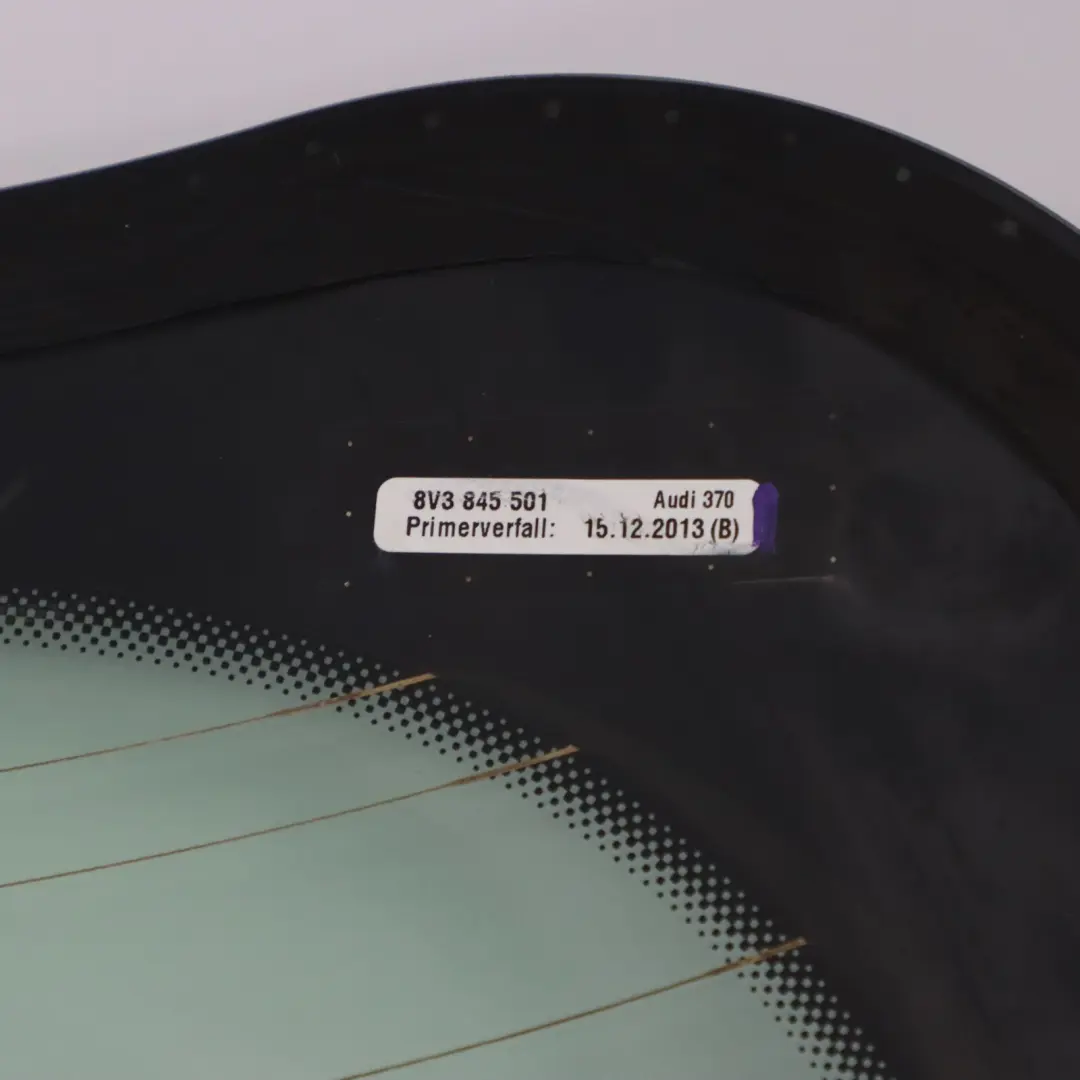 Audi A3 8V Rear Window Windshield Glazing Glass Green AS2 Heated - SKU 8V3845501 - Part number 8V3845501
