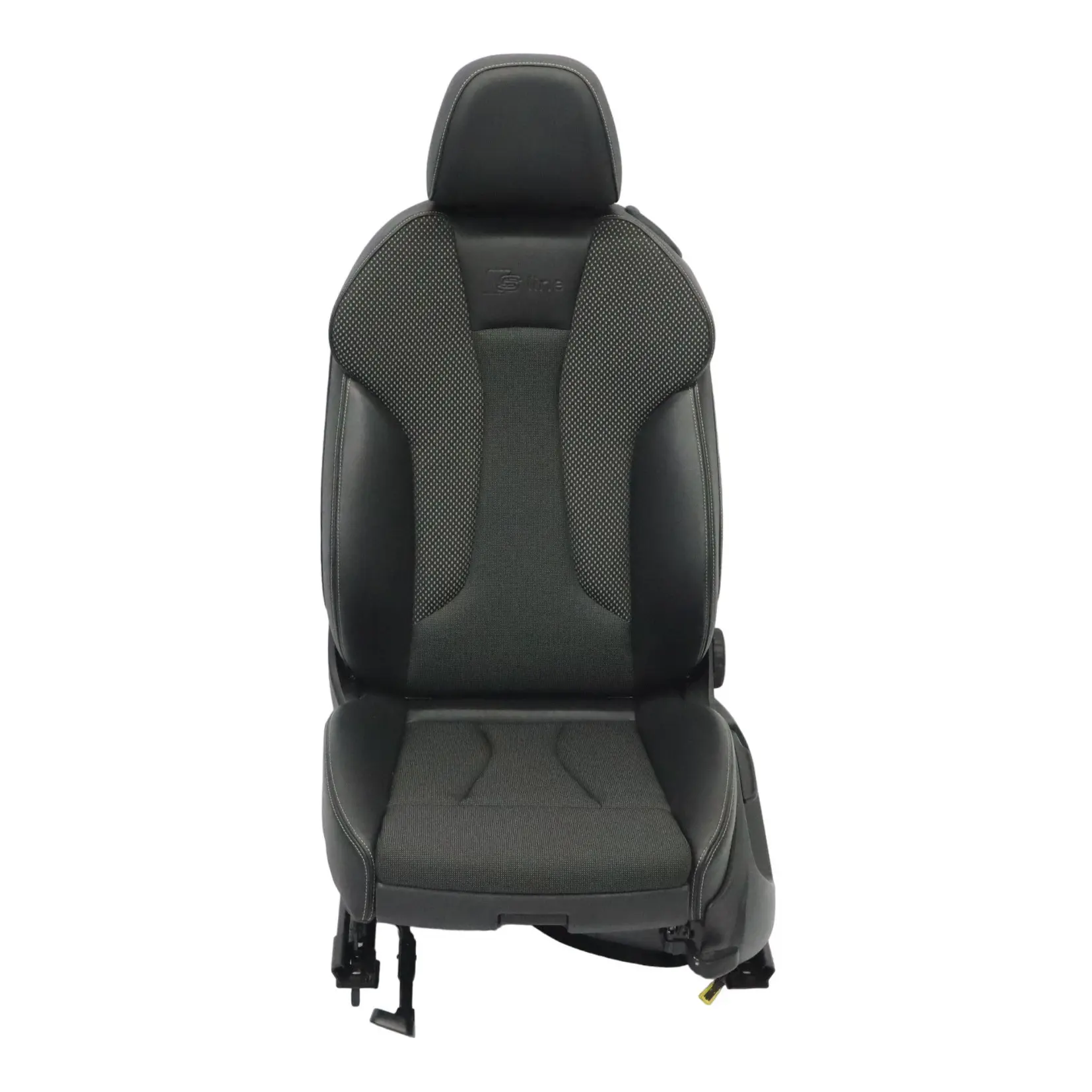 Audi A3 8V Asiento Delantero Izquierdo 3 Puertas S Line Medio Cuero Negro Plata