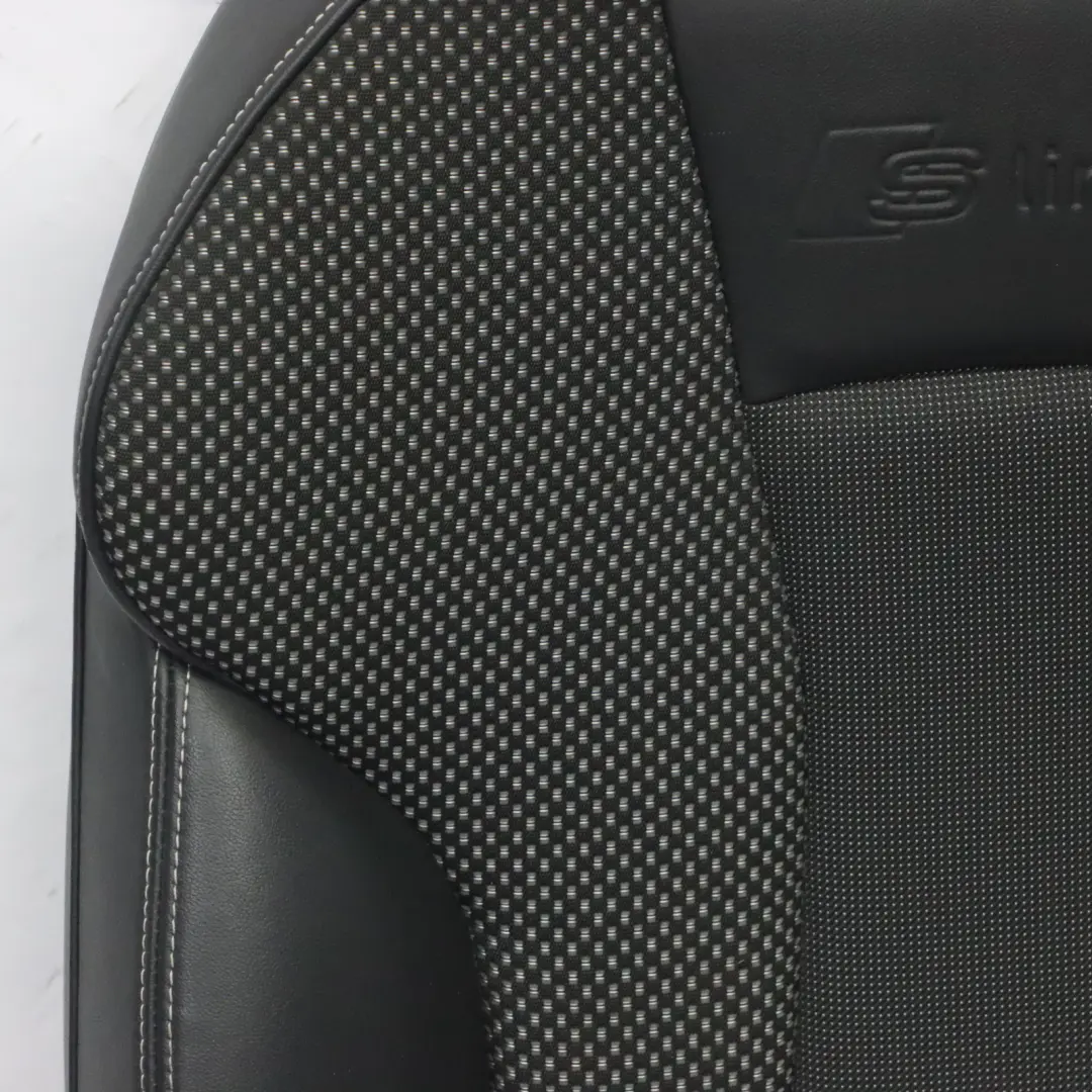 Audi A3 8V 3-drzwiowy Fotel Przedni Lewy Przód S-Line Półskóra Czarne - SKU 8V3881805G-1 - Numer Części 8V3881805G