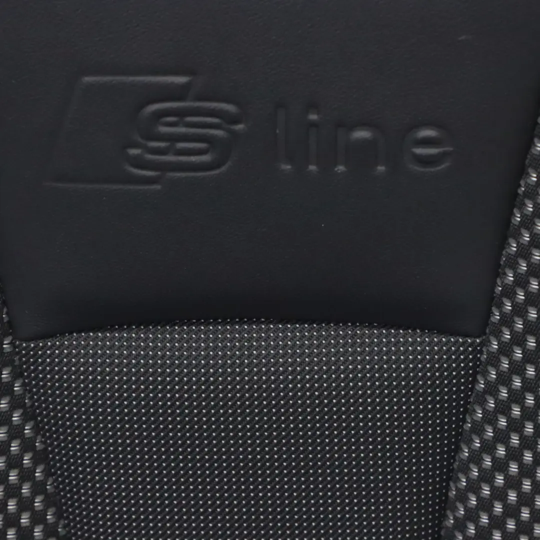 Audi A3 8V Seat Front Left N/S 3 Door S Line Half Leather Soul Black Silver - SKU 8V3881805G-1 - Part number 8V3881805G