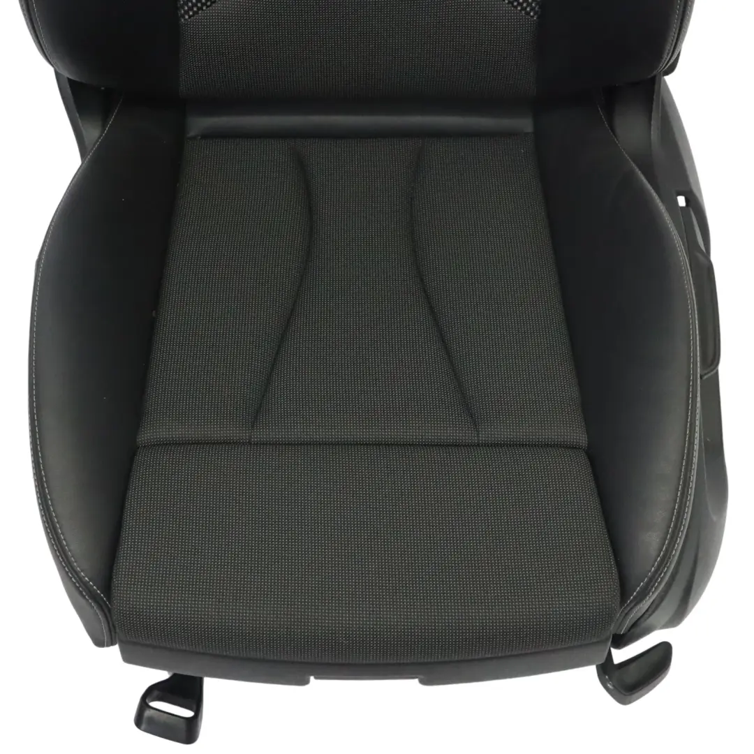 Audi A3 8V Seat Front Left N/S 3 Door S Line Half Leather Soul Black Silver - SKU 8V3881805G-1 - Part number 8V3881805G