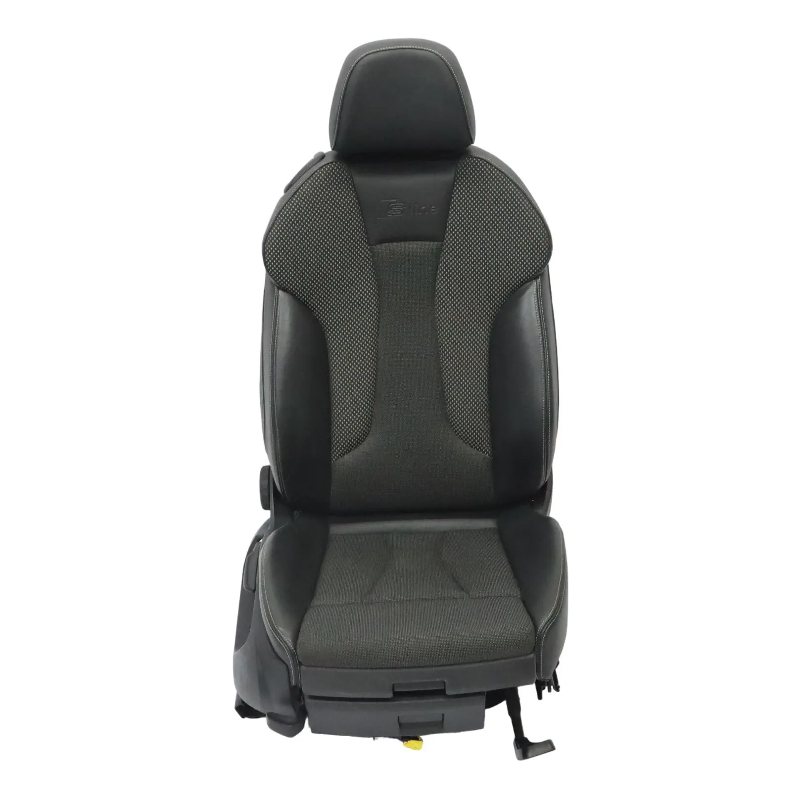 Audi A3 8V Sedile Anteriore Destro 3 Porte S Line Mezza Pelle Anima Nera Argento