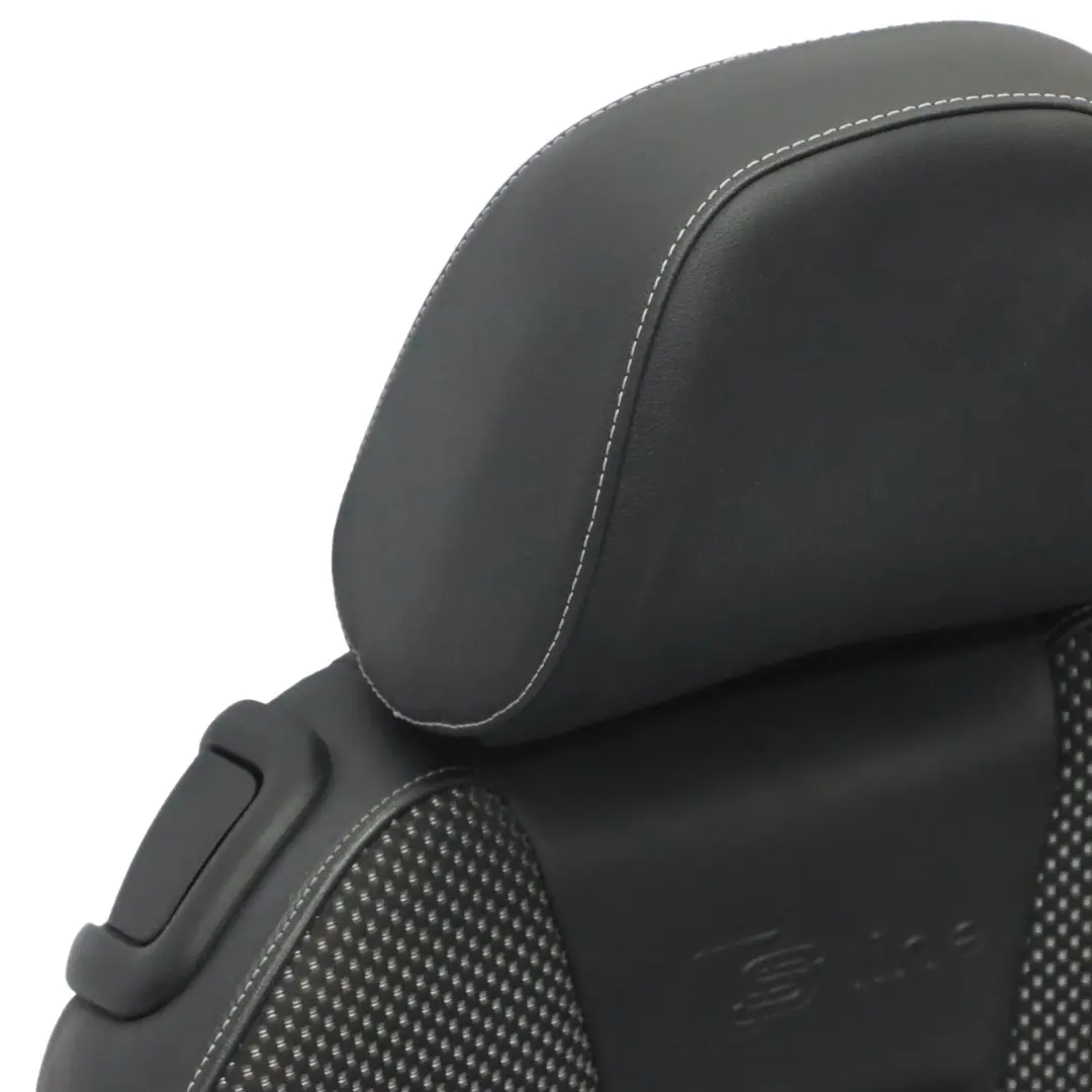 Audi A3 8V Seat Front Right O/S 3 Door S Line Half Leather Soul Black Silver - SKU 8V3881806G-1 - Part number 8V3881806G