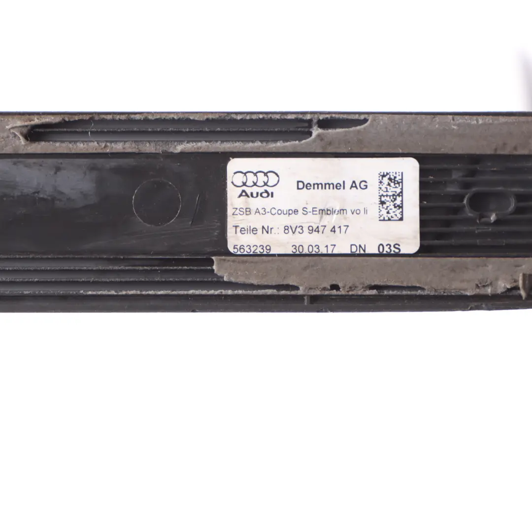 Tira Puerta Delantera Izquierda Umbral Iluminado 4L0853375F para Audi A3 S3 8V con número de pieza 8V3947417 Audi A3 S3 8V Tira Puerta Delantera Izquierda Umbral Iluminado 4L0853375F - SKU 8V3947417 - Número de pieza 8V3947417