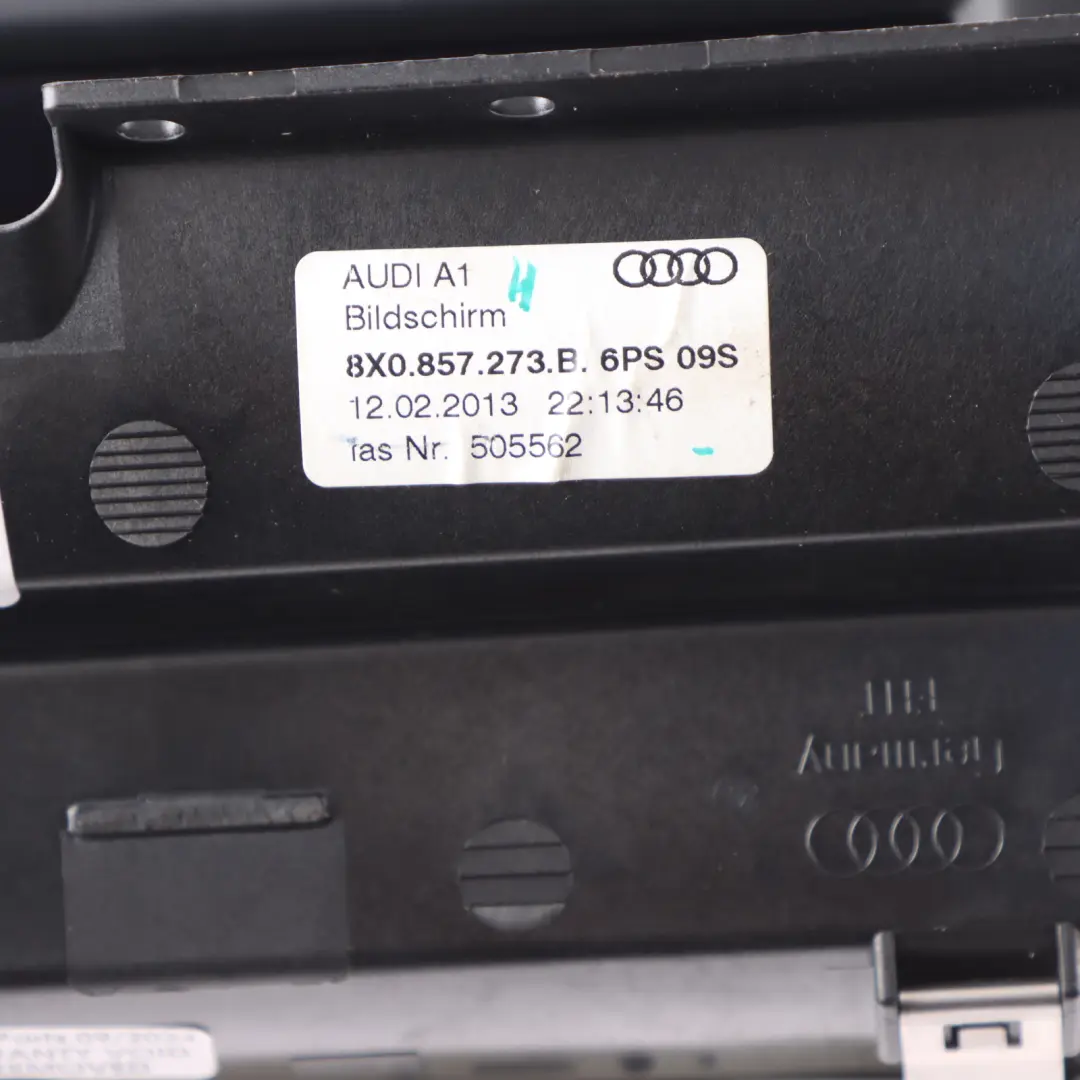 Moniteur d'écran multimédia Sav Nat pour Audi A1 8X à propos du numéro de pièce 8X0857273B Audi A1 8X Moniteur d'écran multimédia Sav Nat - SKU 8X0857273B - Numéro de pièce 8X0857273B