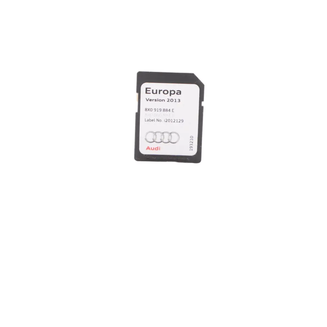 Audi Q3 8U SD Card Map Pilot Navigation Europe 2013 - SKU 8X0919884E-1 - Part number 8X0919884E
