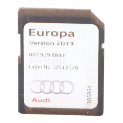 Audi Q3 8U A1 8X SD Carte Carte Pilot Navigation Europe 2013 - SKU 8X0919884E - Numéro de pièce 8X0919884E