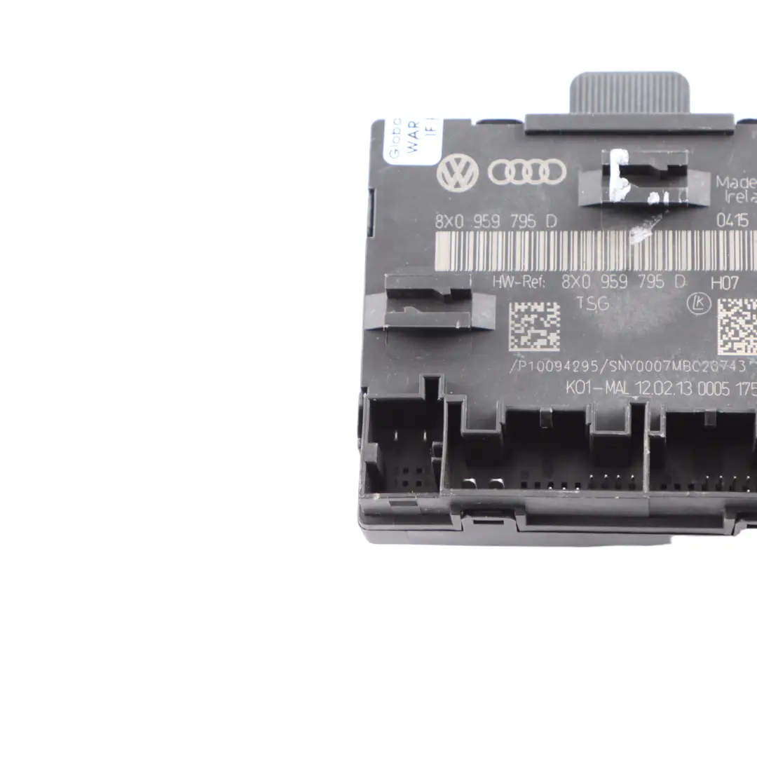 Modulo Porta Posteriore Sinistra Unità Controllo ECU per Audi A1 8X con numero di parte 8X0959795D Audi A1 8X Modulo Porta Posteriore Sinistra Unità Controllo ECU - SKU 8X0959795D - Numero di parte 8X0959795D