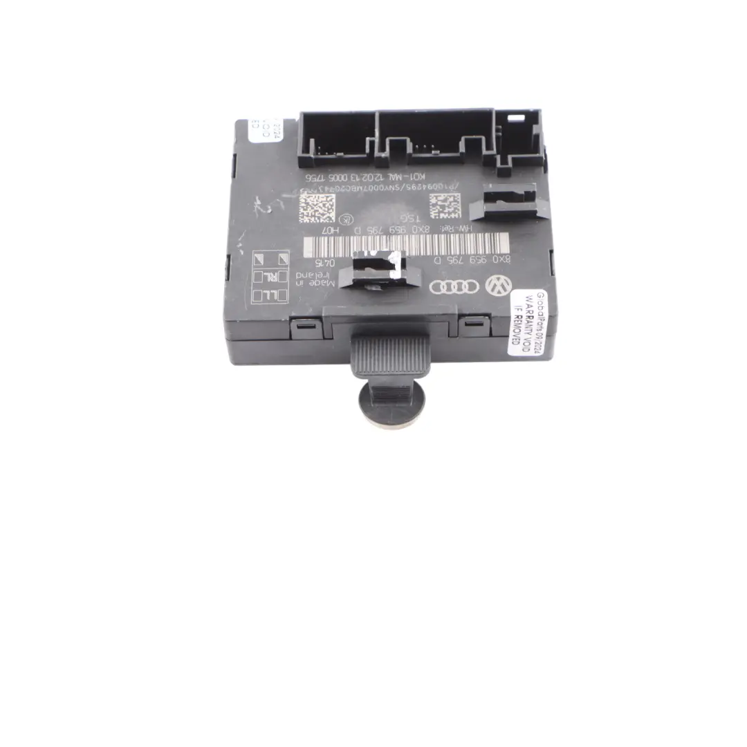 Modulo Porta Posteriore Sinistra Unità Controllo ECU per Audi A1 8X con numero di parte 8X0959795D Audi A1 8X Modulo Porta Posteriore Sinistra Unità Controllo ECU - SKU 8X0959795D - Numero di parte 8X0959795D