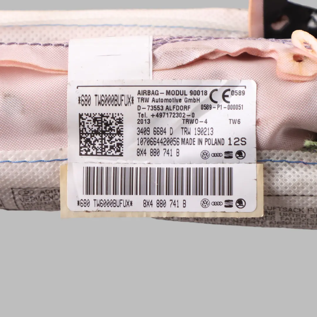 Kurtyna Poduszka Powietrzna Airbag do Audi A1 8X o numerze 8X4880741B Audi A1 8X Kurtyna Poduszka Powietrzna Airbag - SKU 8X4880741B - Numer Części 8X4880741B