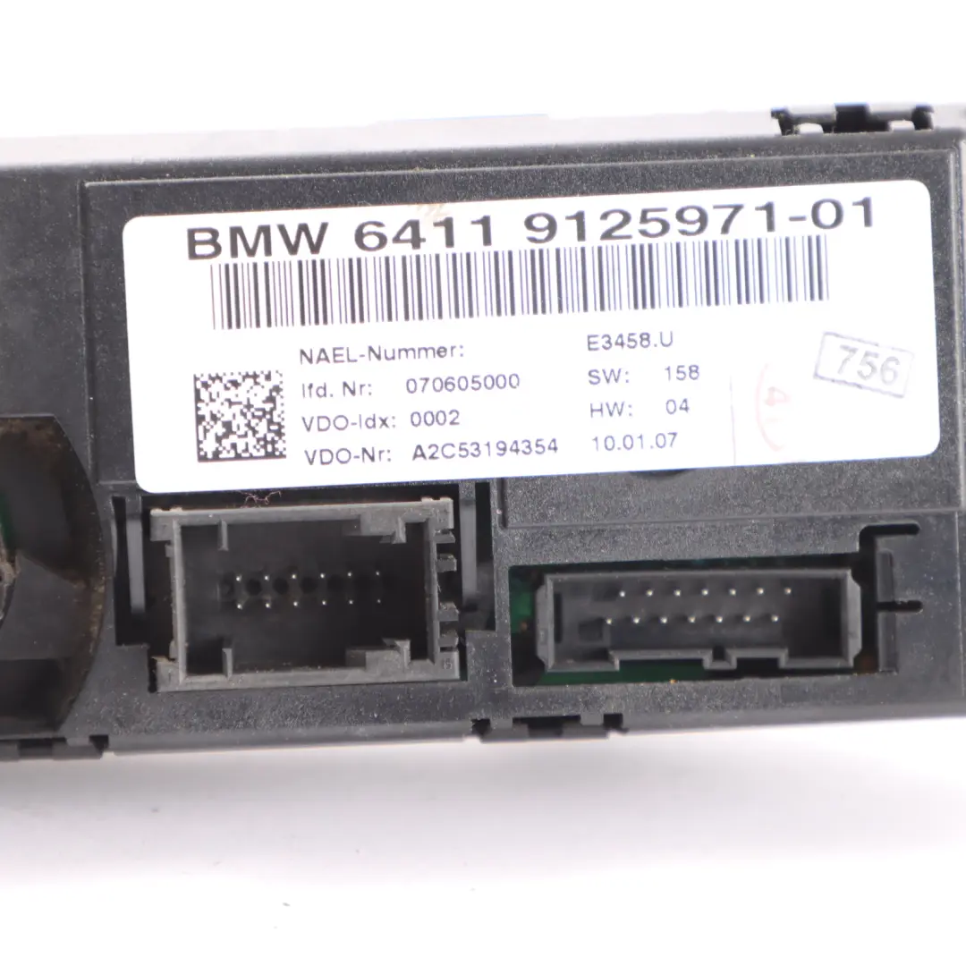 Air Conditioning Panel BMW E92 E93 Automatic Heater A/C Control - SKU 9125971 - Part number 9125971