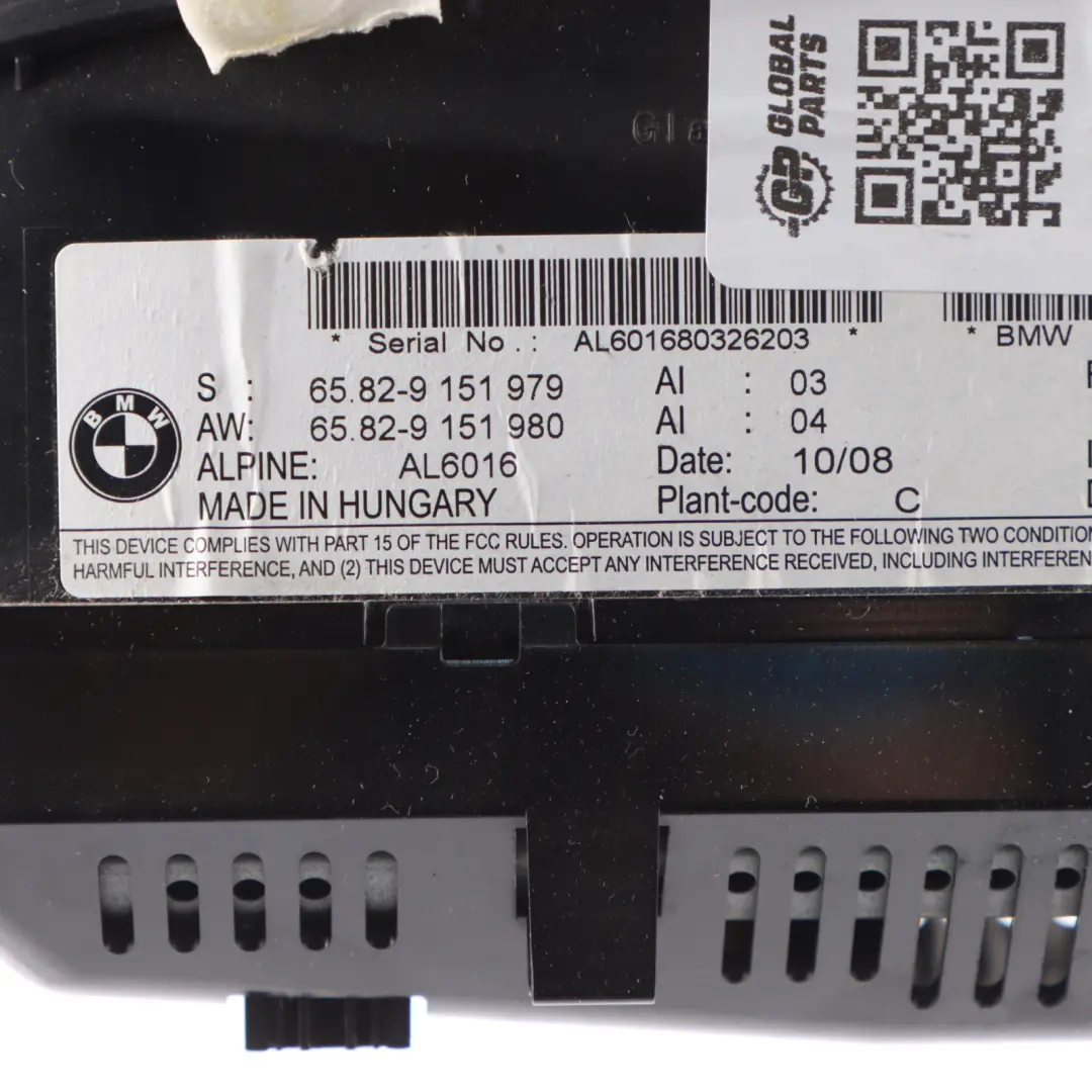 BMW E60 E90 Dashboard Dash Onboard Display Monitor Screen 8.8" CCC - SKU 9151979-2 - Part number 9151979