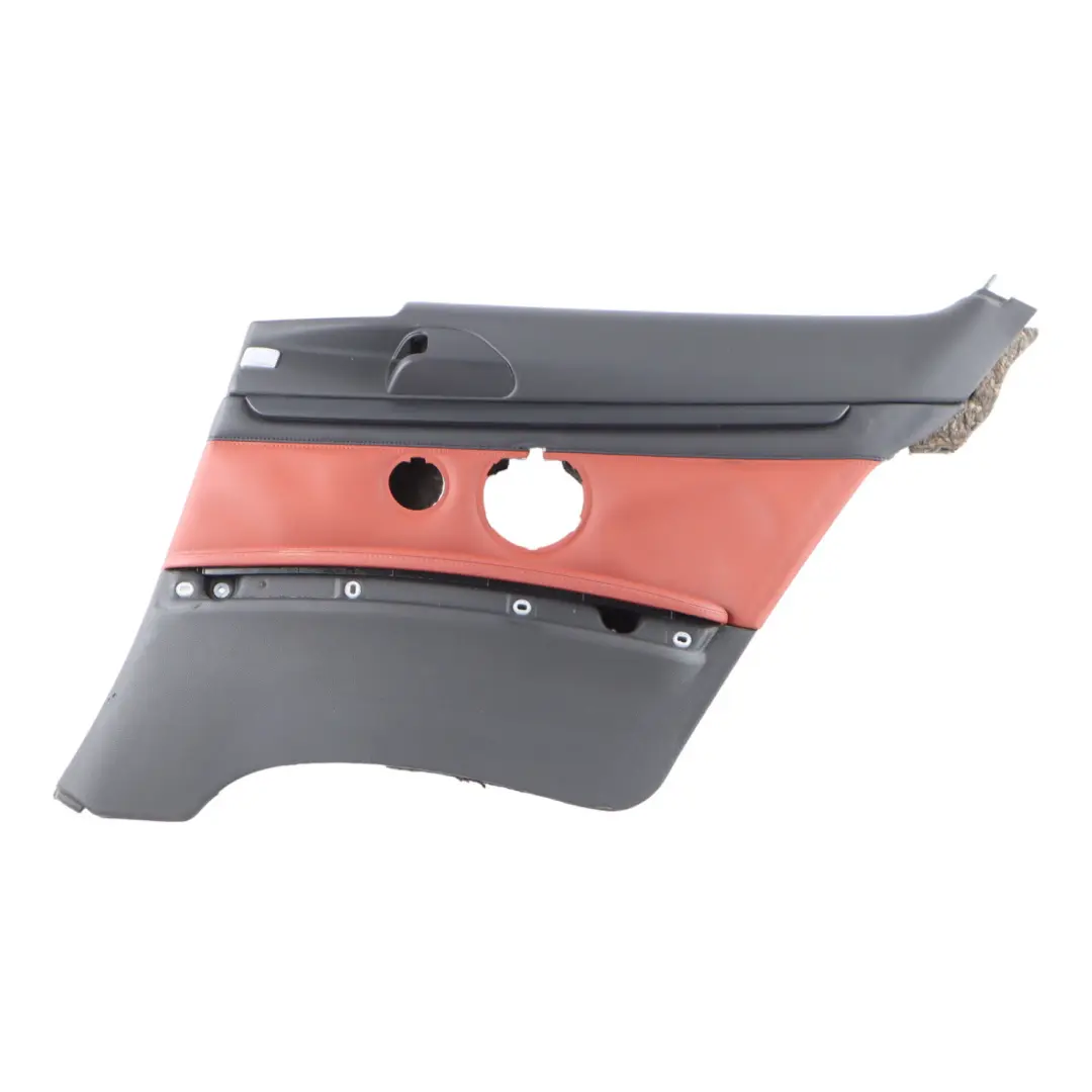 Door Card Trim Rear Right O/S Trim Panel Leather Black Fuchs Red to BMW E92 with Part number 9152842 BMW E92 Door Card Trim Rear Right O/S Trim Panel Leather Black Fuchs Red - SKU 9152842 - Part number 9152842