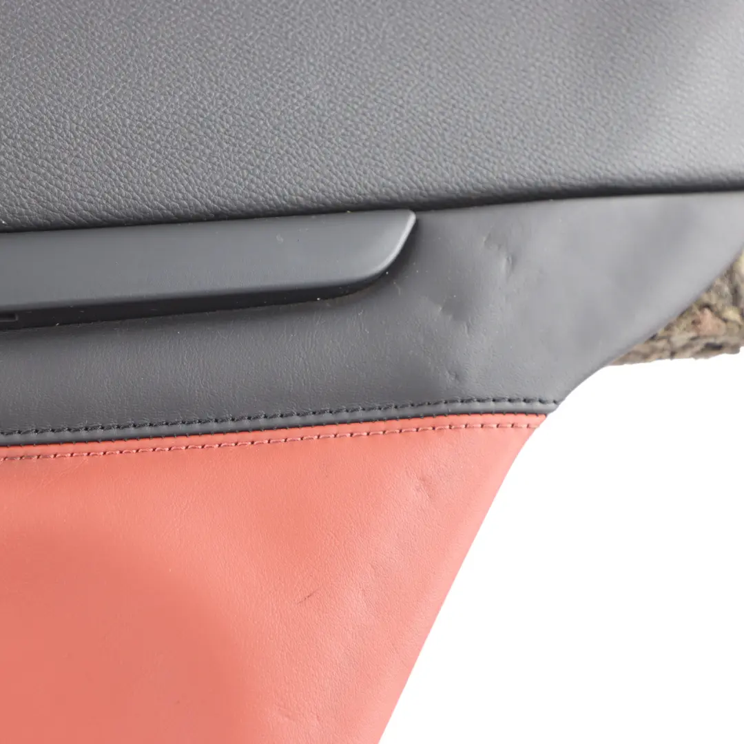 Door Card Trim Rear Right O/S Trim Panel Leather Black Fuchs Red to BMW E92 with Part number 9152842 BMW E92 Door Card Trim Rear Right O/S Trim Panel Leather Black Fuchs Red - SKU 9152842 - Part number 9152842