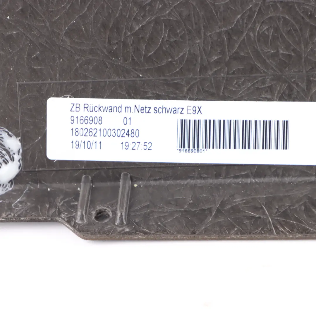 Panel Seat With Net Bag Black BMW 1 X1 3 Series E81 E82 E87 E90 E91 E92 LCI Rear - SKU 9166908-1 - Part number 9166908