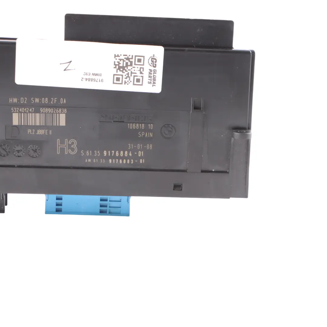 BMW E92 ECU BCM Body Control Module H3 Junction Box 6135 - SKU 9176884-2 - Part number 9176884