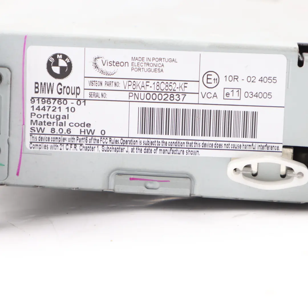  Contrôleur De Système D'Affaires BMW E60 LCI E63 CHAMP Lecteur CD - SKU 9196760 - Numéro de pièce 9196760