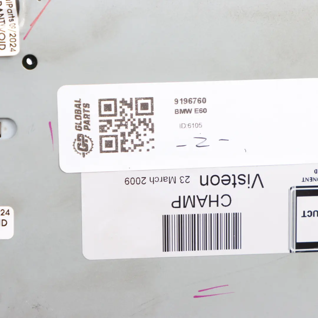 Contrôleur De Système D'Affaires BMW E60 LCI E63 CHAMP Lecteur CD pour à propos du numéro de pièce 9196760 Contrôleur De Système D'Affaires BMW E60 LCI E63 CHAMP Lecteur CD - SKU 9196760 - Numéro de pièce 9196760